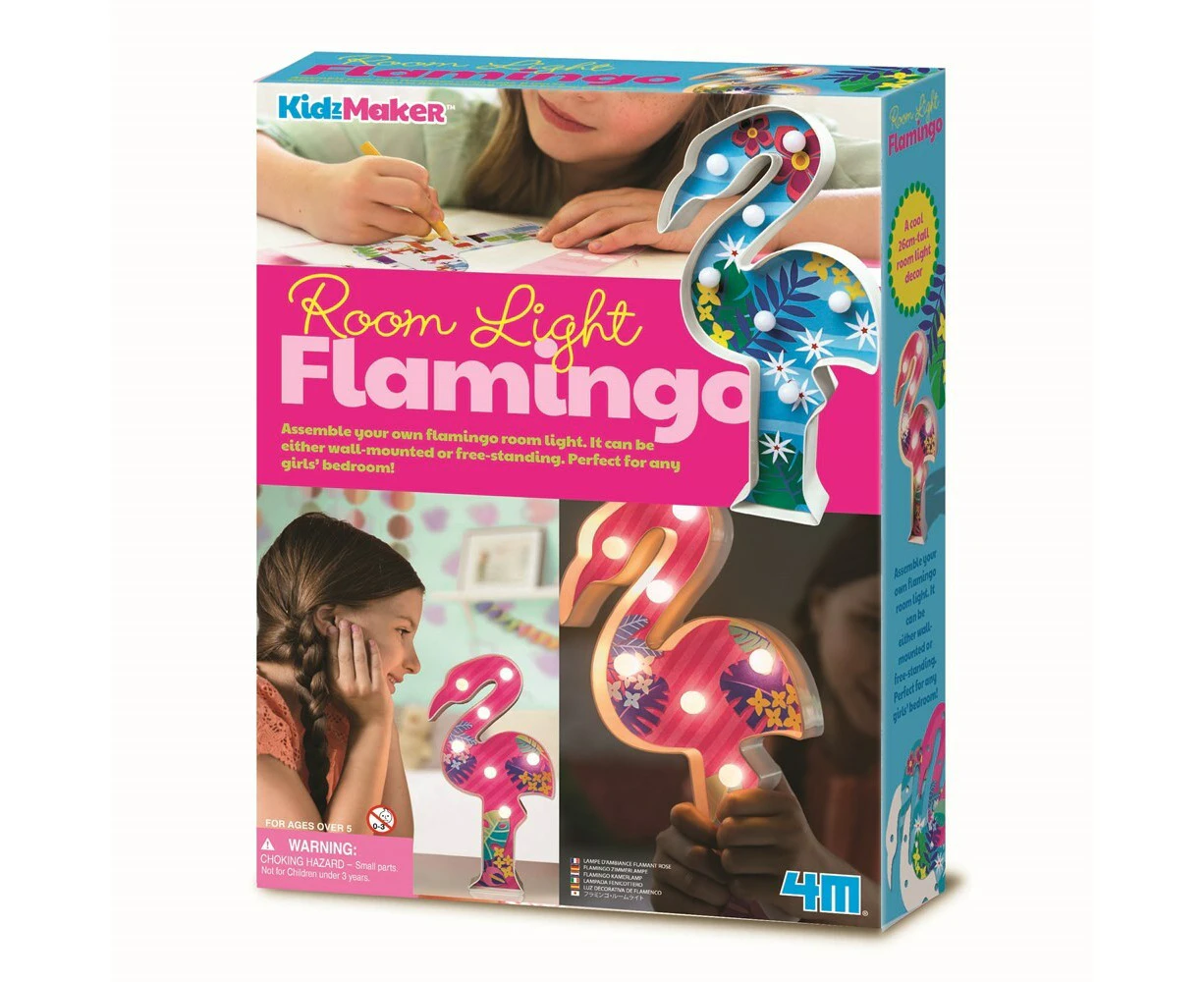 4M KidzMaker Room Light Flamingo Kids/Children Art/Craft Colouring Activity 5y+