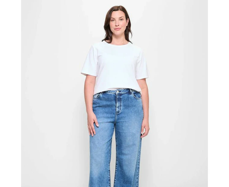 Target Plus Size Full Length Wide Leg Denim Jeans