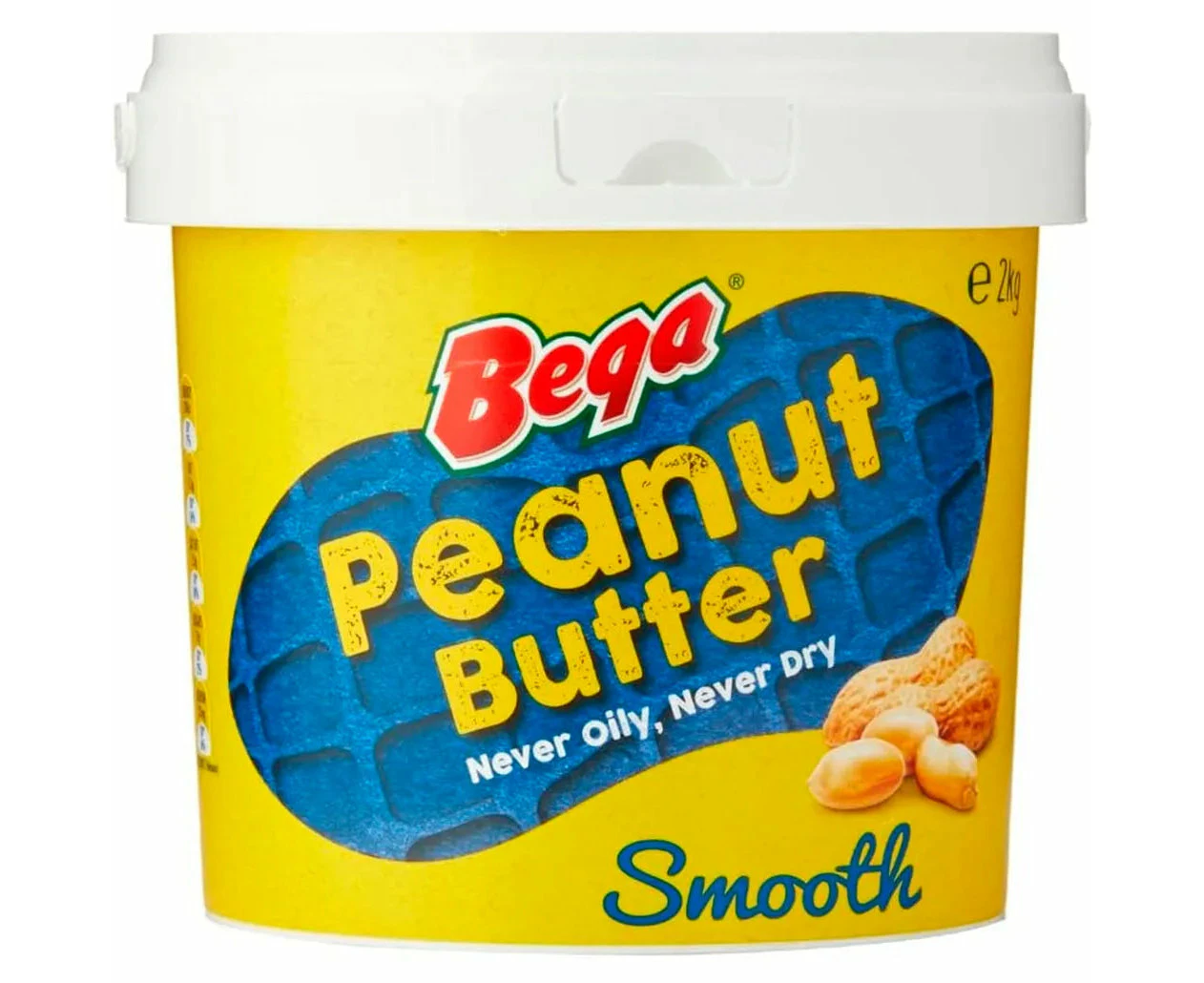 Bega Peanut Butter Smooth Spread 2kg Bulk Tub