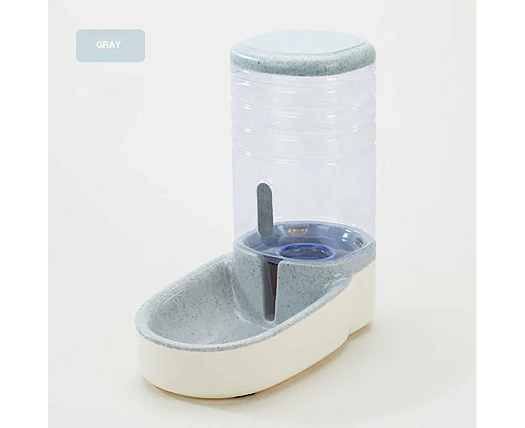 3.8L Pipers Pet Automatic Water Food Dispenser Dog Cat Drinking Feeder Bottle - Grey - Pet Water Dispenser