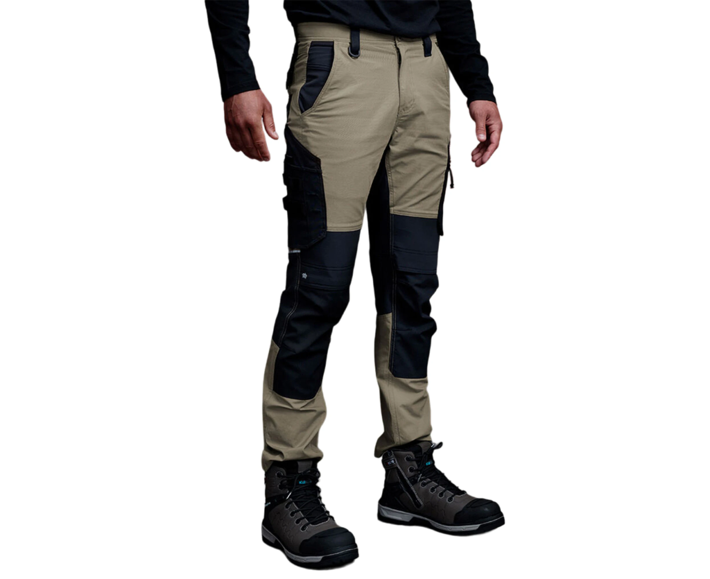 KingGee Men's Quantum Lightweight Stretch Ripstop Pants With Knee Inserts - Khaki