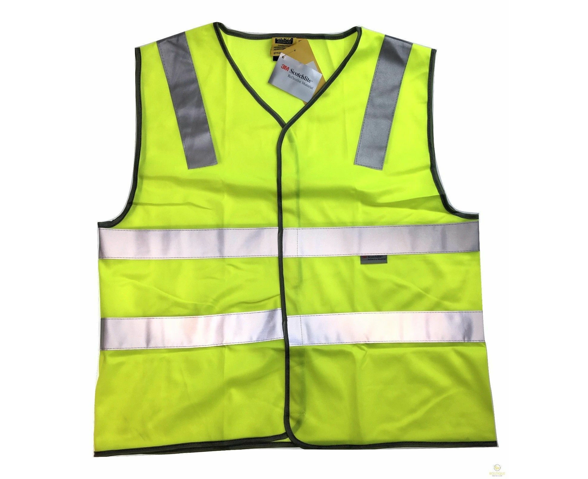 3M Reflective Tape Hi Vis Safety VEST Workwear Night & Day Use Safety Visibility - Yellow