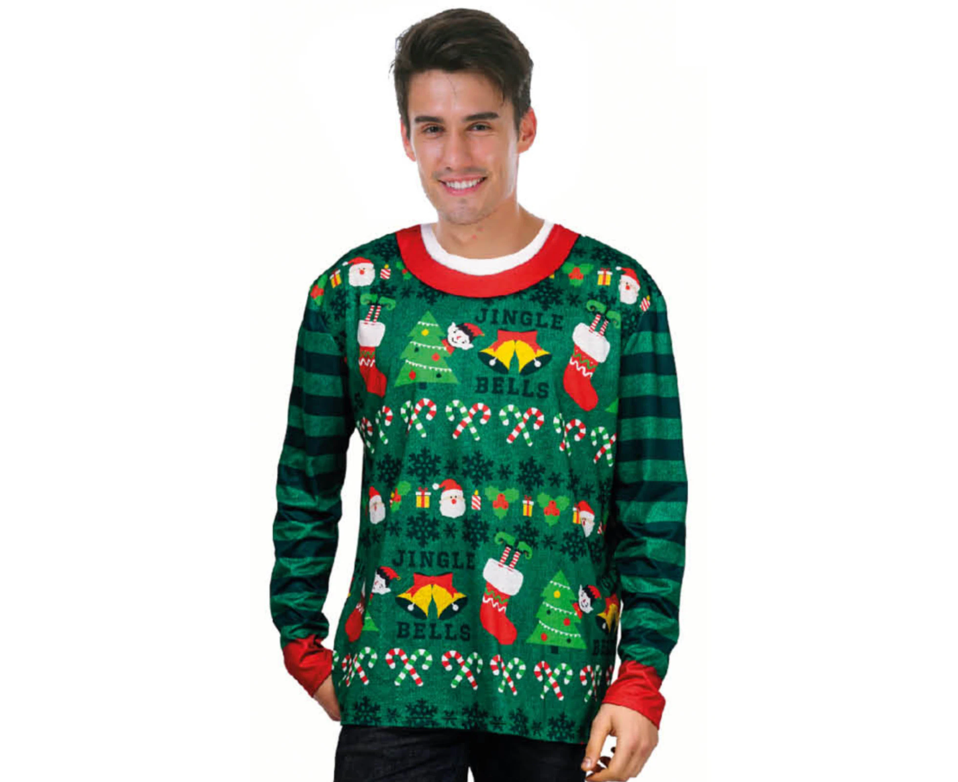 Adult Green Christmas Sweater Top - One Size