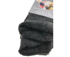 6 Pairs Merino Wool Blend Woolen Work Socks Hiking Heavy Duty Warm Thermal Bulk - Charcoal