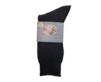 6 Pairs Merino Wool Blend Woolen Work Socks Hiking Heavy Duty Warm Thermal Bulk - Charcoal