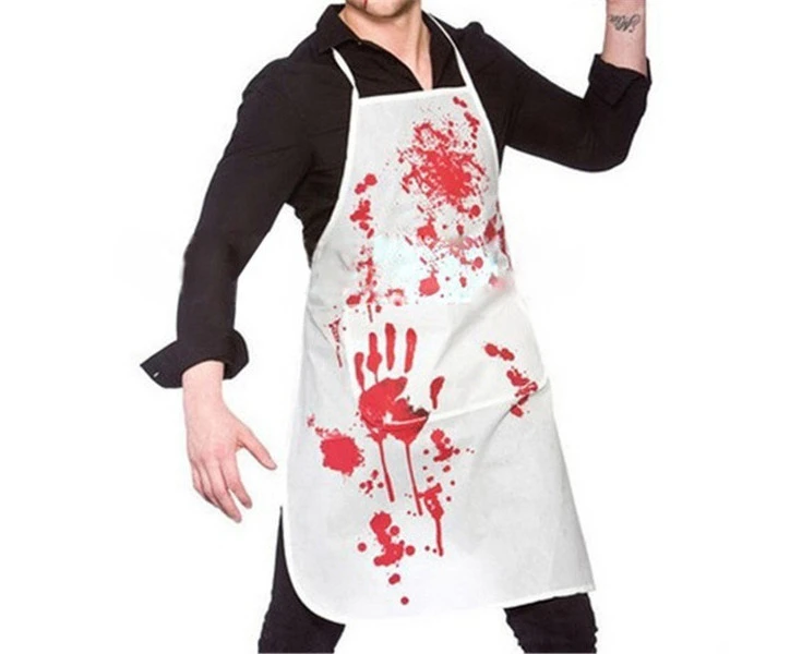 BLOODY APRON Halloween Party Fake Blood Horror Butcher Costume Accessory