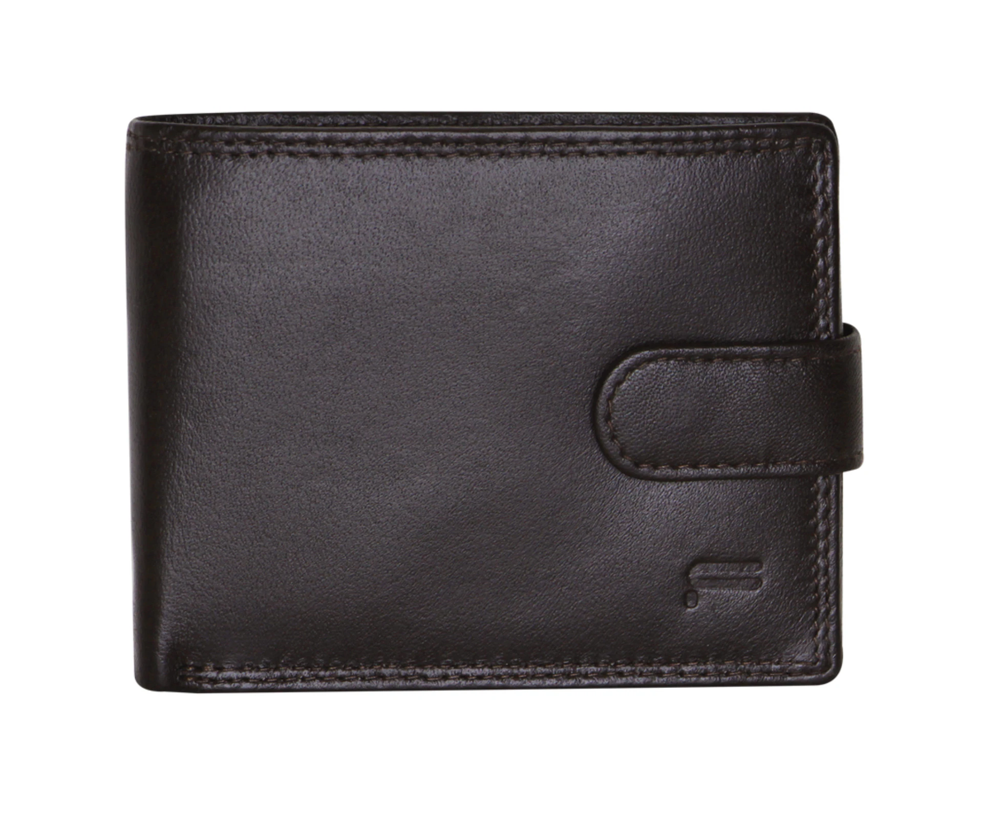 Futura Mens RFID Leather Coin Fold Over Wallet - Brown