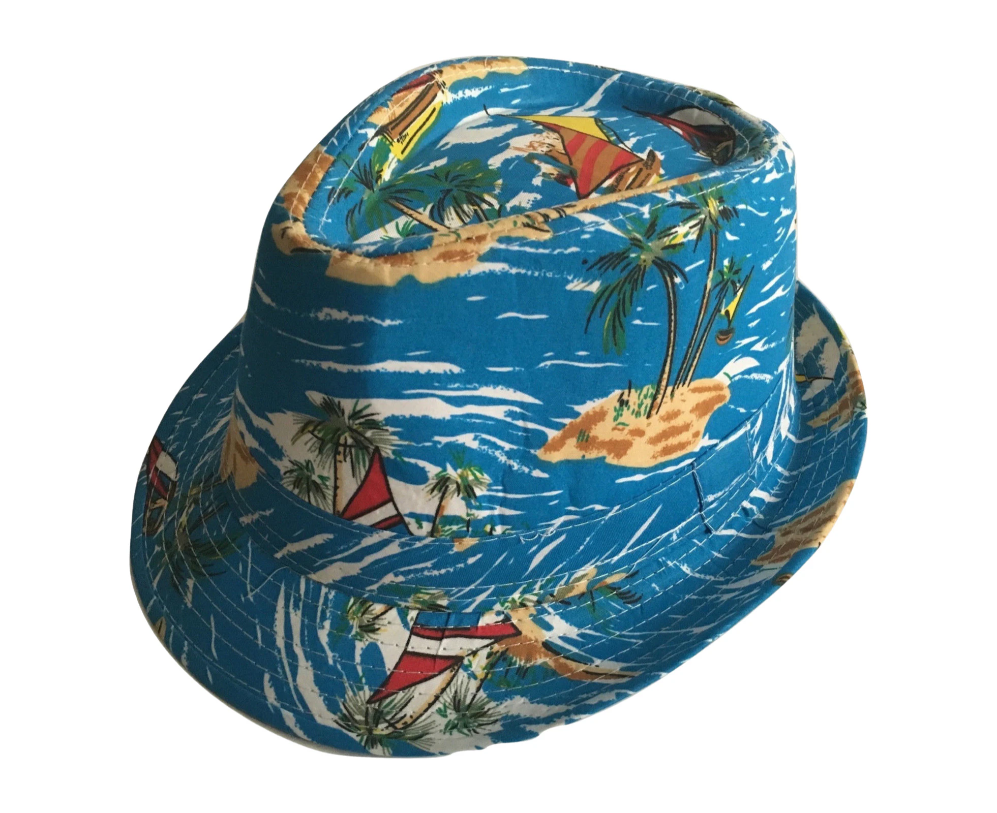 HAWAIIAN HAT Trilby Fedora Summer Sun Cap Summer Beach Costume Party