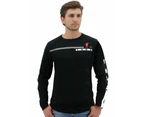 Liverpool FC Mens Long Sleeve Crew T Shirt Tee Top Soccer Football YNWA - Black