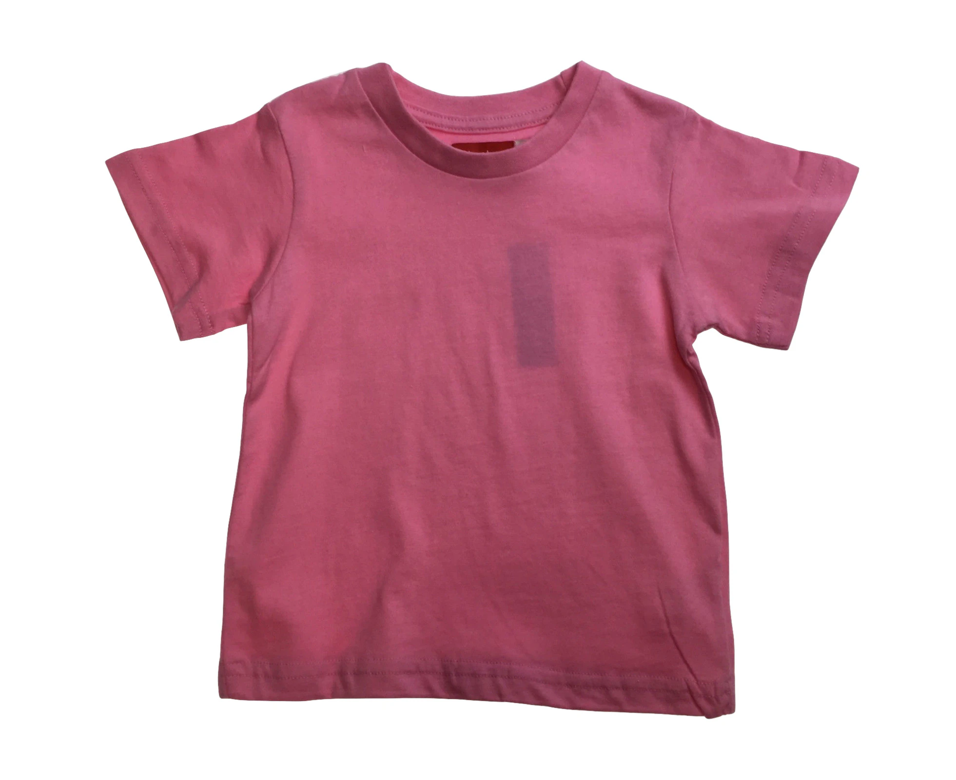 TODDLER PLAIN T SHIRT 100% COTTON Basic Blank Tee Top Teen Teenager Crew Kids - Pink