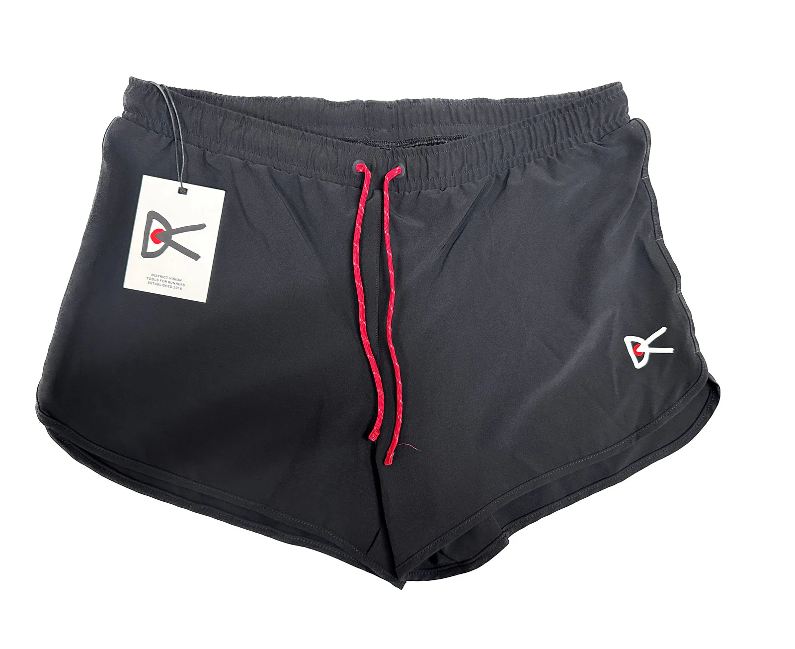 District Vision Mens Recycled Fibre Running Shorts - Black