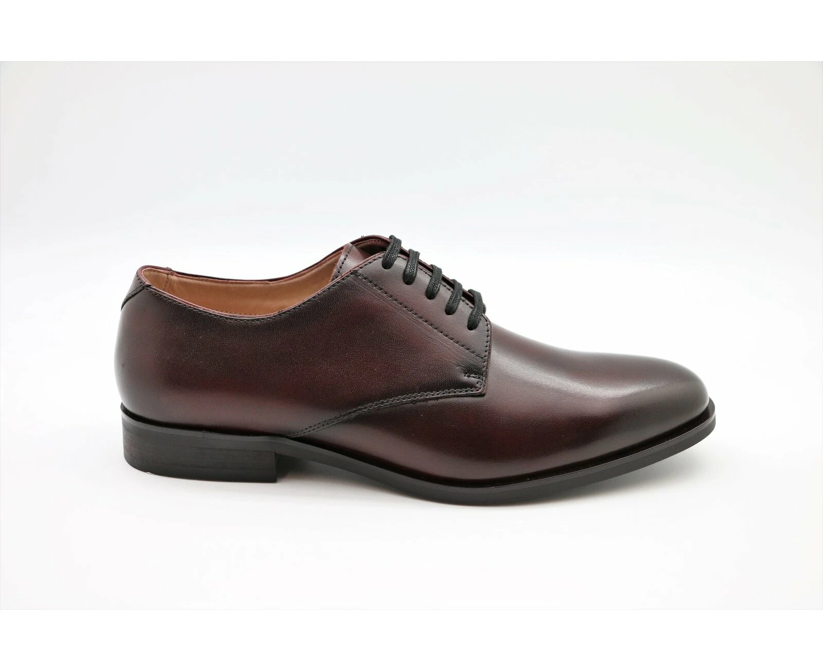 Massa Valentino Mens Leather Shoes Formal Work Business - Burgundy