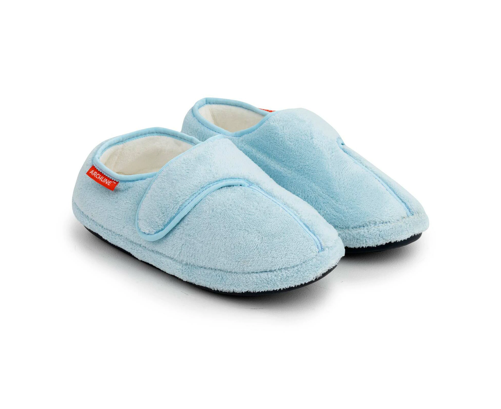 ARCHLINE Orthotic Plus Slippers Closed Scuffs Pain Relief Moccasins - Baby Blue