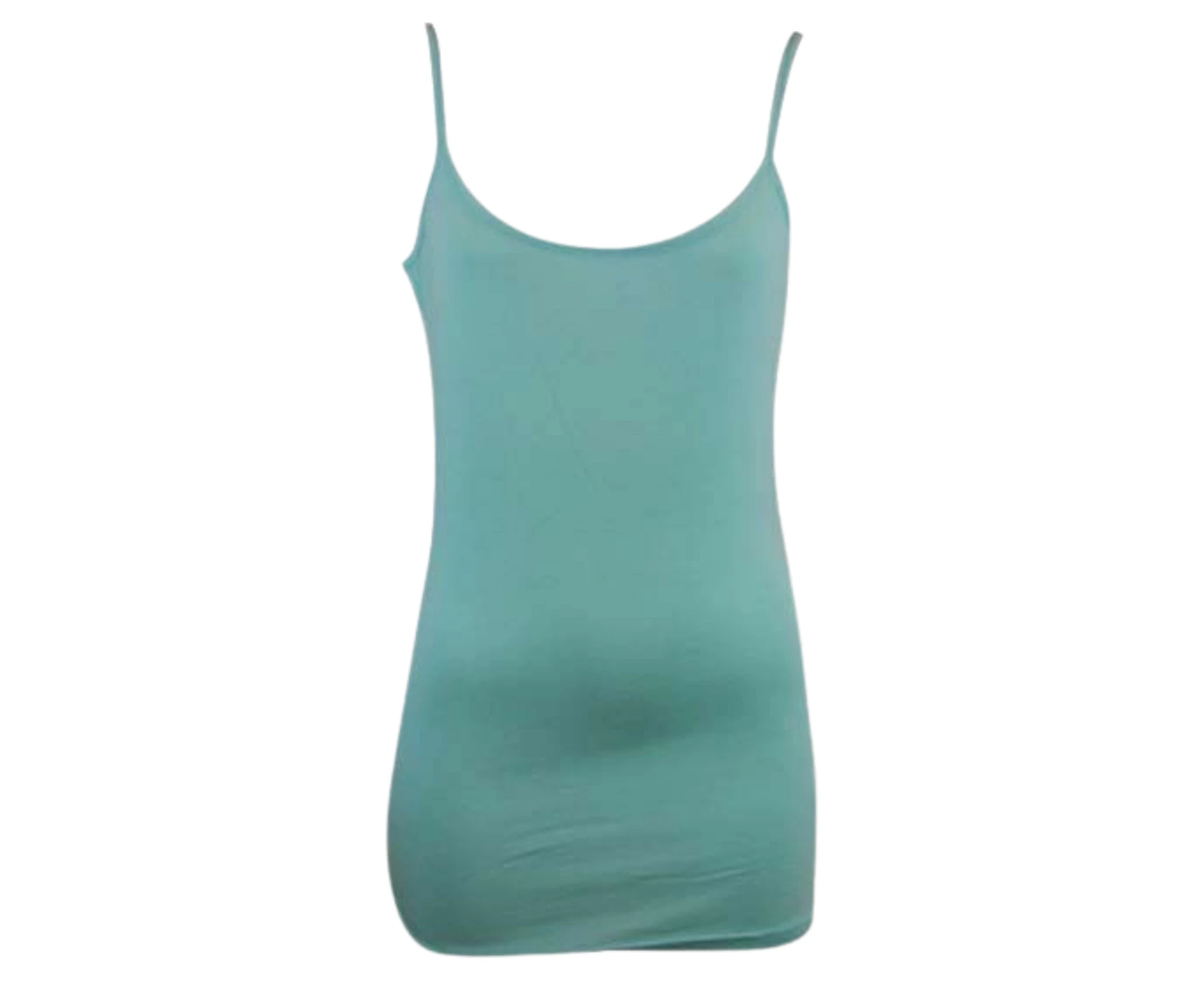 CAMISOLE TOP Long Cami Top Womens Singlet Summer Casual Wear Basic Tank Shirt - Mint