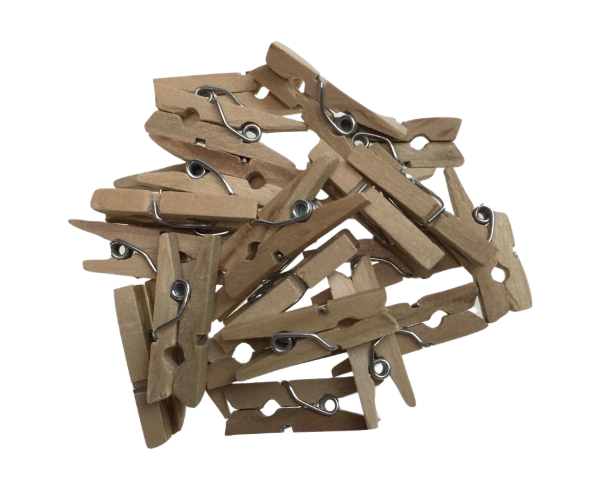 50pcs MINI WOODEN PEGS Natural Craft Baby Shower Clothes Pin Scrapbook BULK 25mm