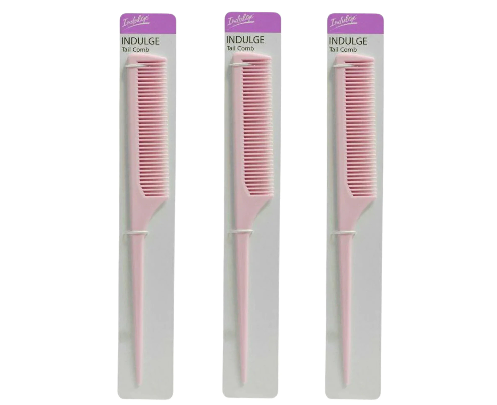 3x Indulge Tail Comb Hair Brush - Pink