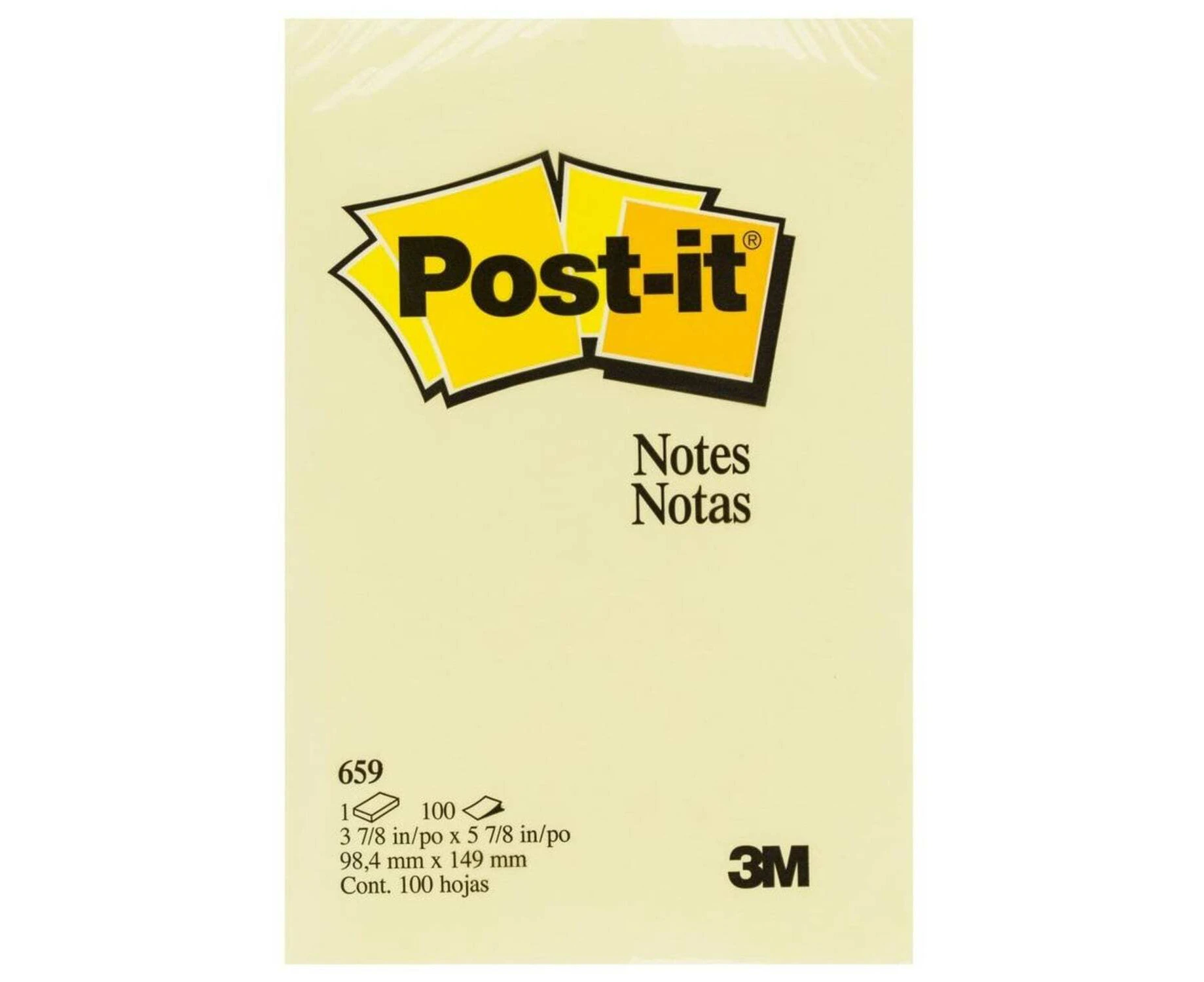 3M Post-it Notes 659 Canary Yellow 98 x 149mm