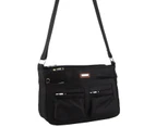 Pierre Cardin Casual Anti-Theft Cross Body Bag RFID Blocking Two-Tone - Black