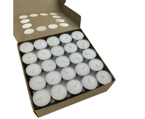 200pcs TEA LIGHT CANDLES 9 Hour Burn Tealight Wedding Smokeless Crystal Wax BULK