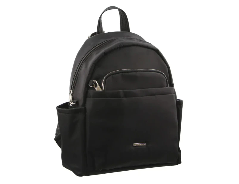 Pierre Cardin Nylon Backpack RFID Anti-Theft Slash Proof - Black