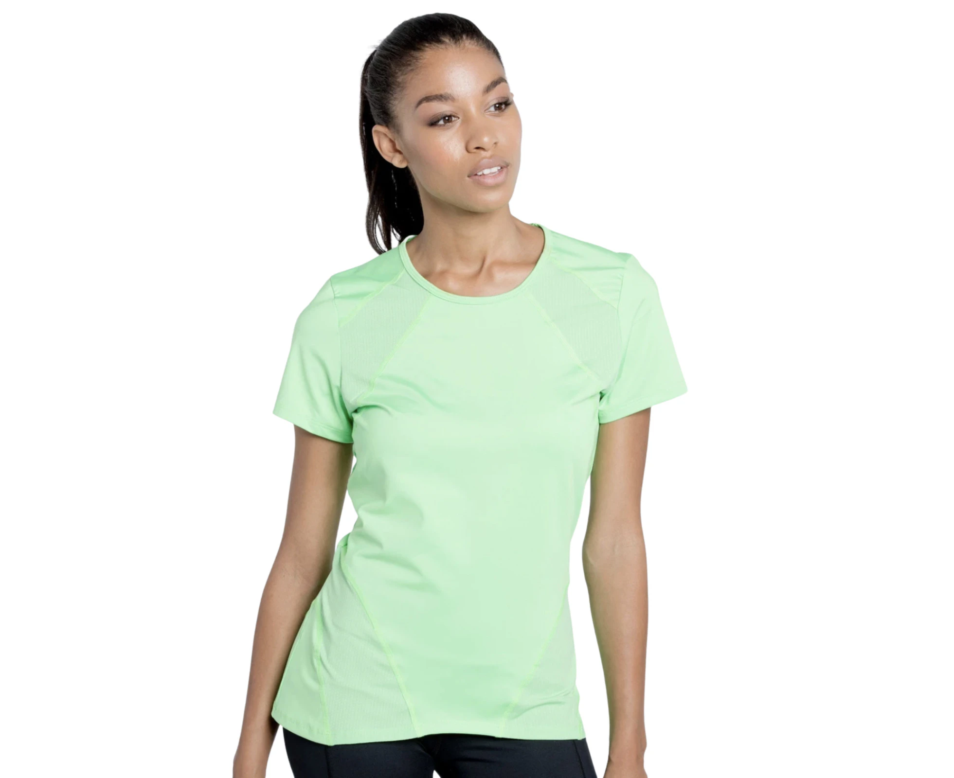 EleVen Womens By Venus Williams Short Sleeve Sport Tennis T-Shirt Top - Green