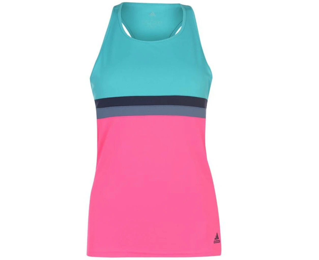 Adidas Womens Club Sleeveless Tank Top Climalite Tennis Sport - Hi-Res Aqua