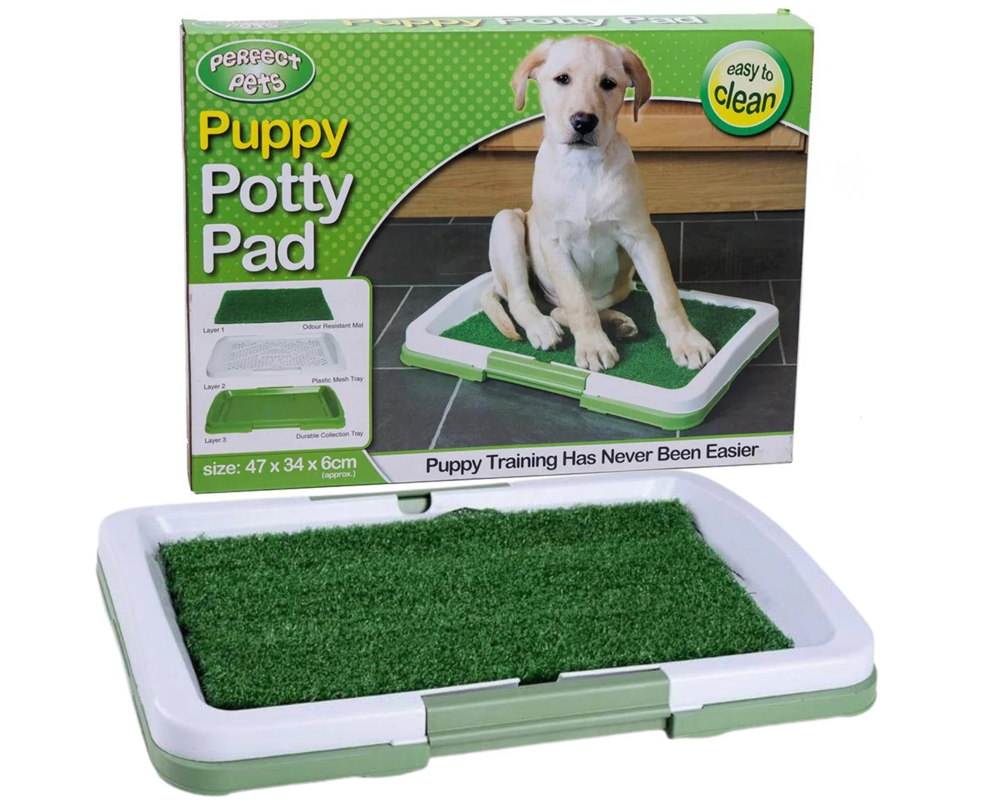 POTTY PATCH Dog Pet Training Grass Pad Portable Loo Toilet Mat Indoor Loo