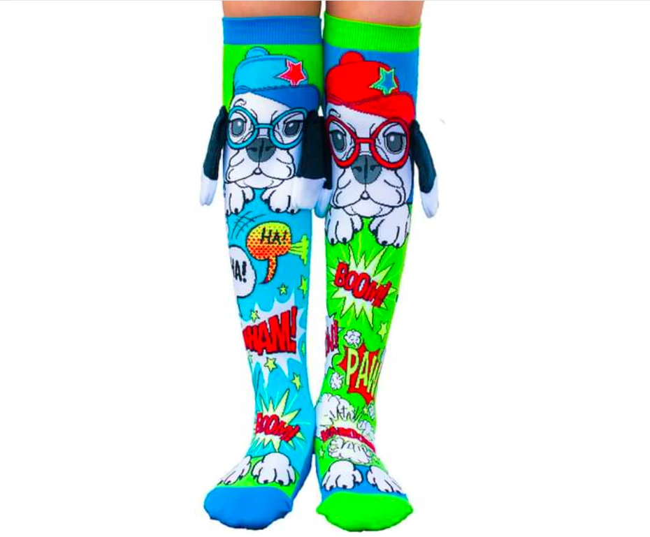 MADMIA Dog/Puppy Toddler Boy s Long Knee High Socks - Unisex Pair - Colour Blue