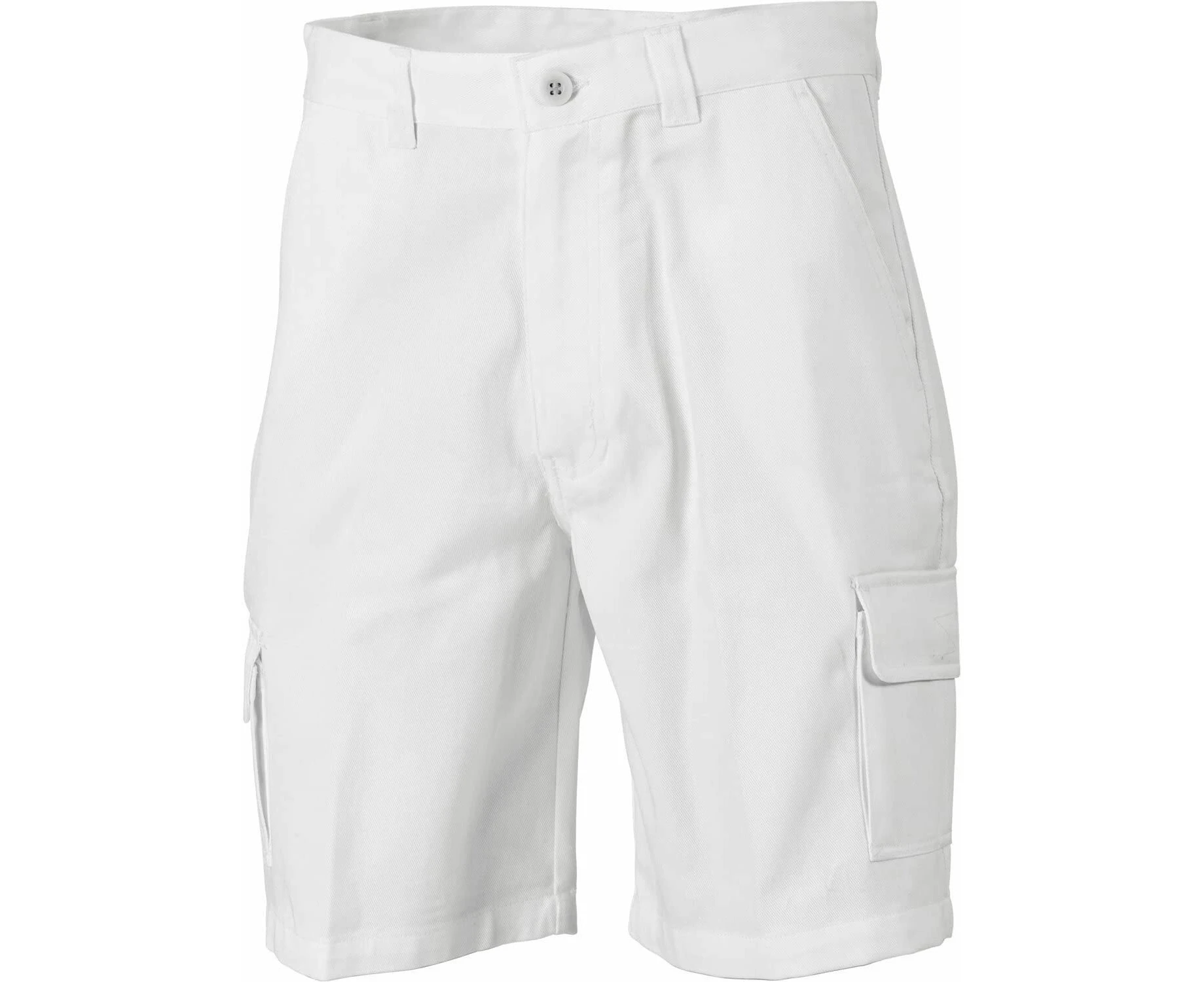 DNC 3302 Cotton Drill Cargo Shorts Workwear Work - White