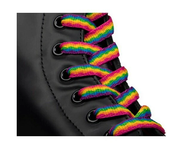 Dr. Martens Gay Rainbow Pride LGBT Shoe Flat Laces Suits 8-10 Eye Boots - 140cm