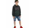 Liverpool FC Youth Boys Hoodie Jumper LFC Anfield Hoody - Grey