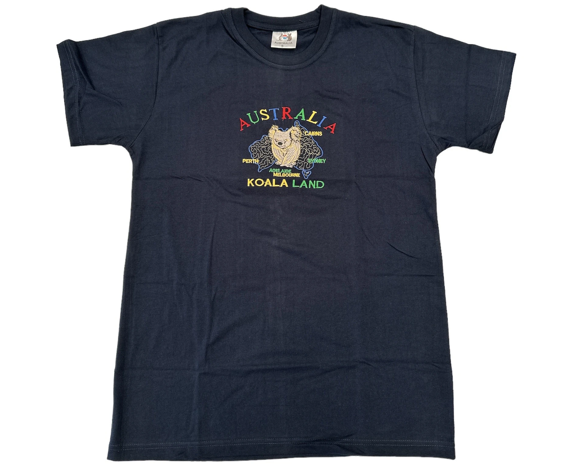 Adult Australia Koala Land T Shirt 100% Cotton Souvenir Tee Top - Navy