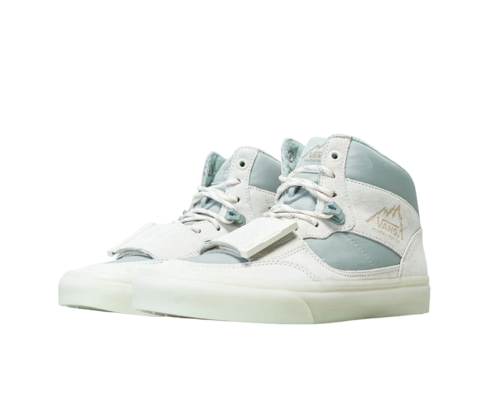 Vans Canvas High Top Shoes Sneakers Boots C2H4 - White/Sky