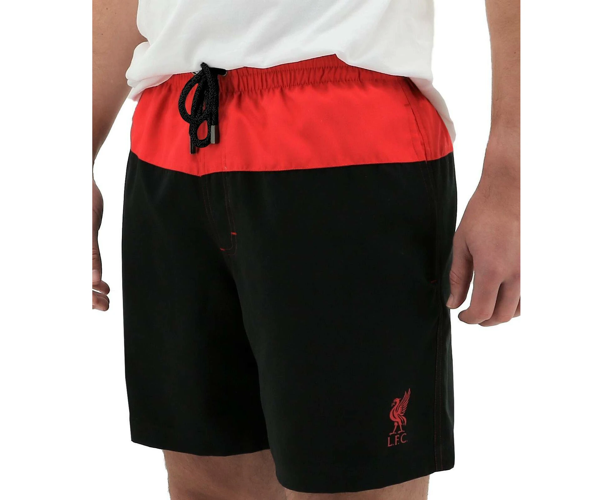 Liverpool FC Mens Two Tone Board Shorts Summer YNWA Liverbird LFC Swim Swimmers