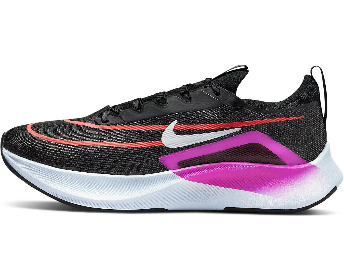 Nike Mens Zoom Fly 4 Running Athletic Shoes Sneakers - Black Hyper Violet