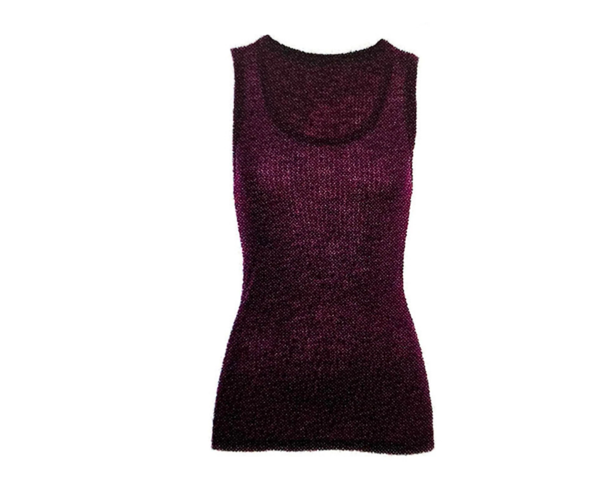 MERINO SKINS Wool Blend Ladies Verona V-Neck Tee Thermal Top Tank - Amaranth