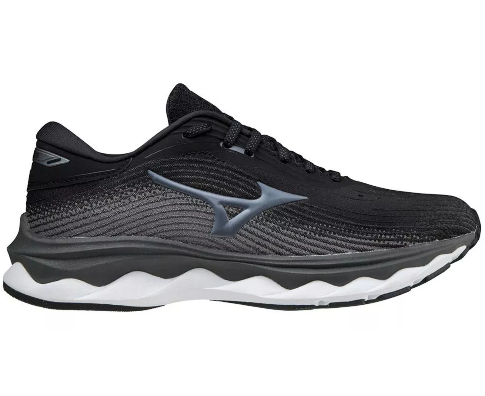 Mizuno Womens Wave Sky 5 D Running Athletic Shoes Runners Sneakers - Black