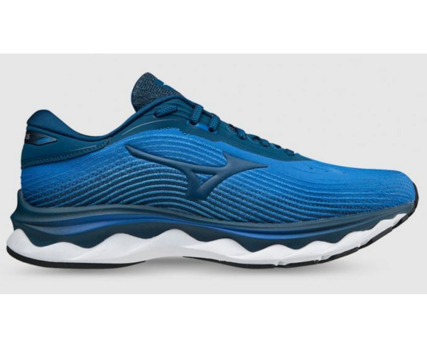 Mizuno Mens Wave Sky 5 Running Shoes Athletic Runners Sneakers - Indigo Blue