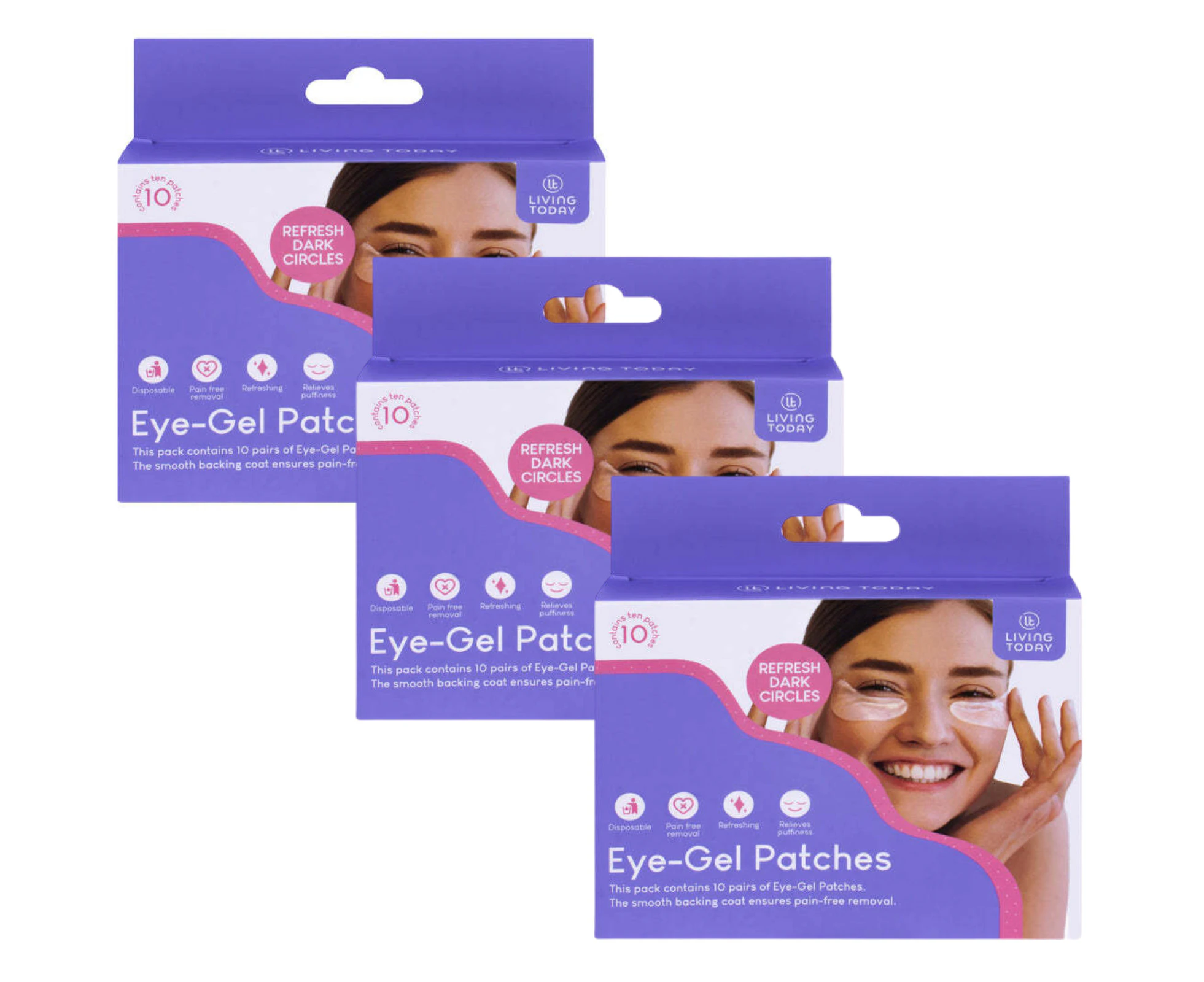 3 Packs of 10 Under Eye Gel Patch Curve Eyelash Pads Lint Free Lash Extension