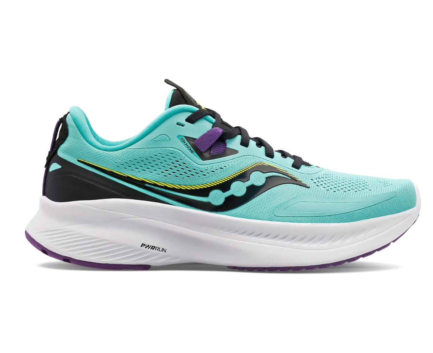 Saucony Womens Guide 15 Shoes Runners Sneakers Running - Cool Mint/Acid