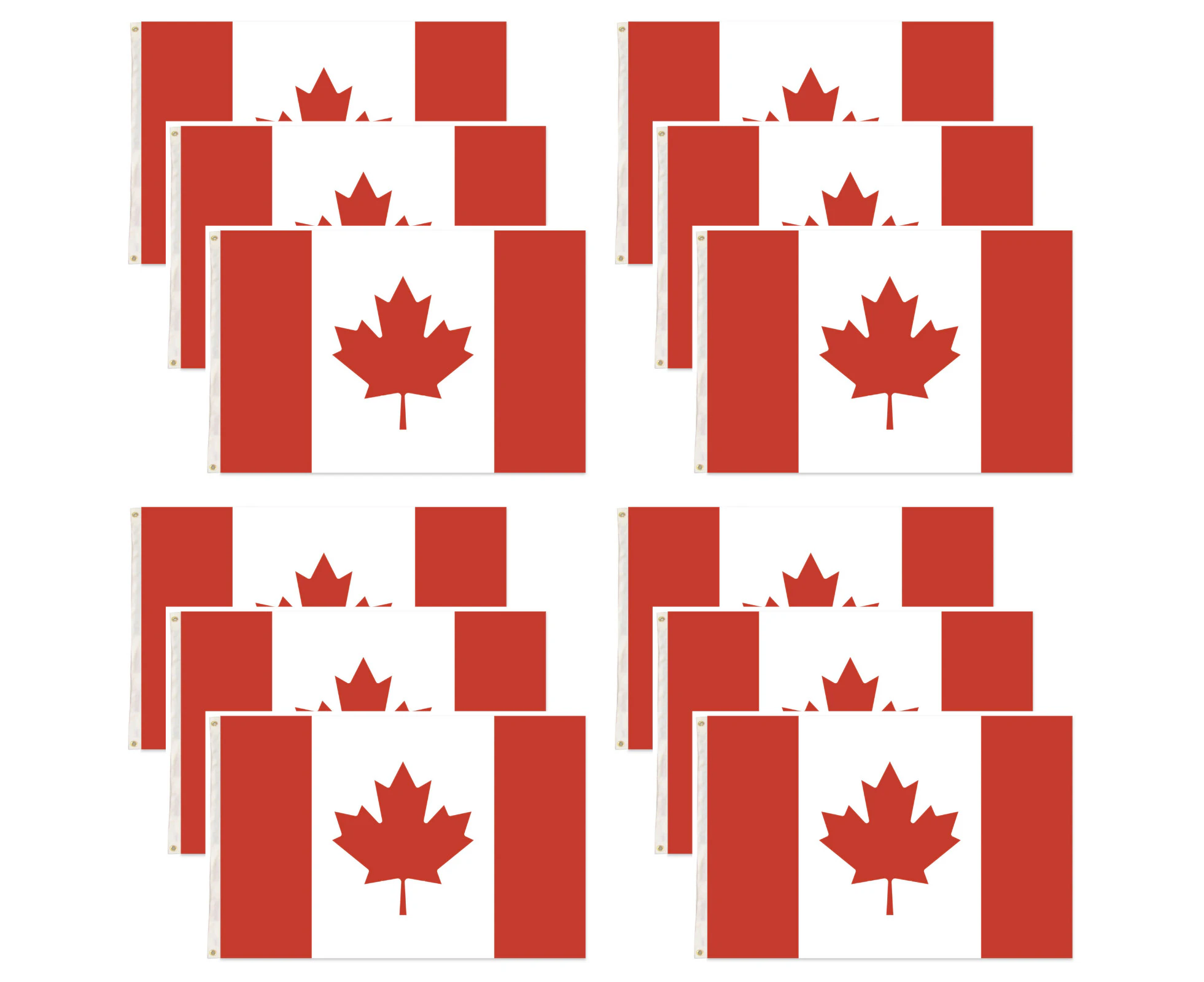 12x Canada Country Flag Heavy Duty Canadian Maple Leaf - 150cm x 90cm