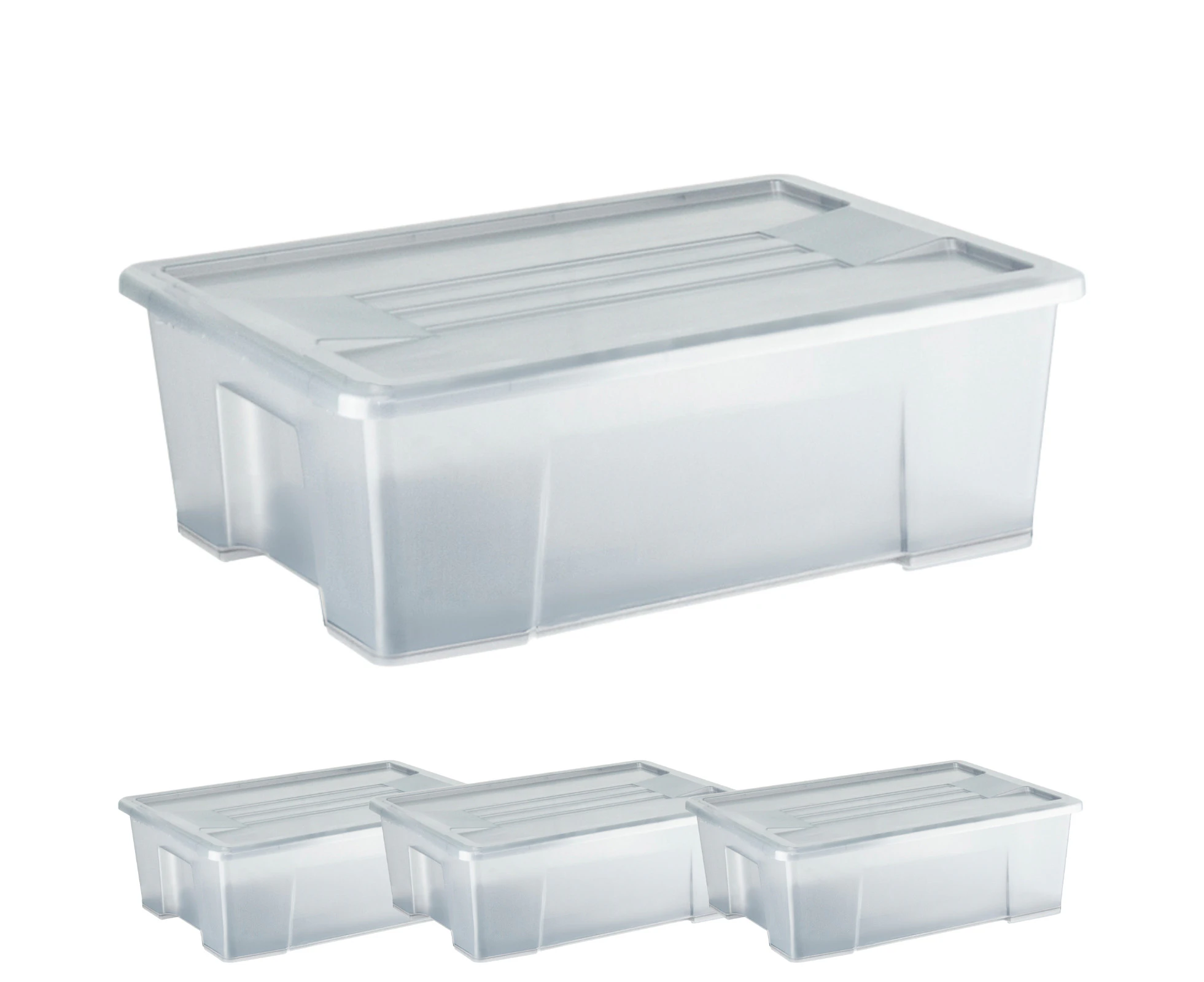 4x Italplast Storage Box Container Bin with Lid - 10 Litre