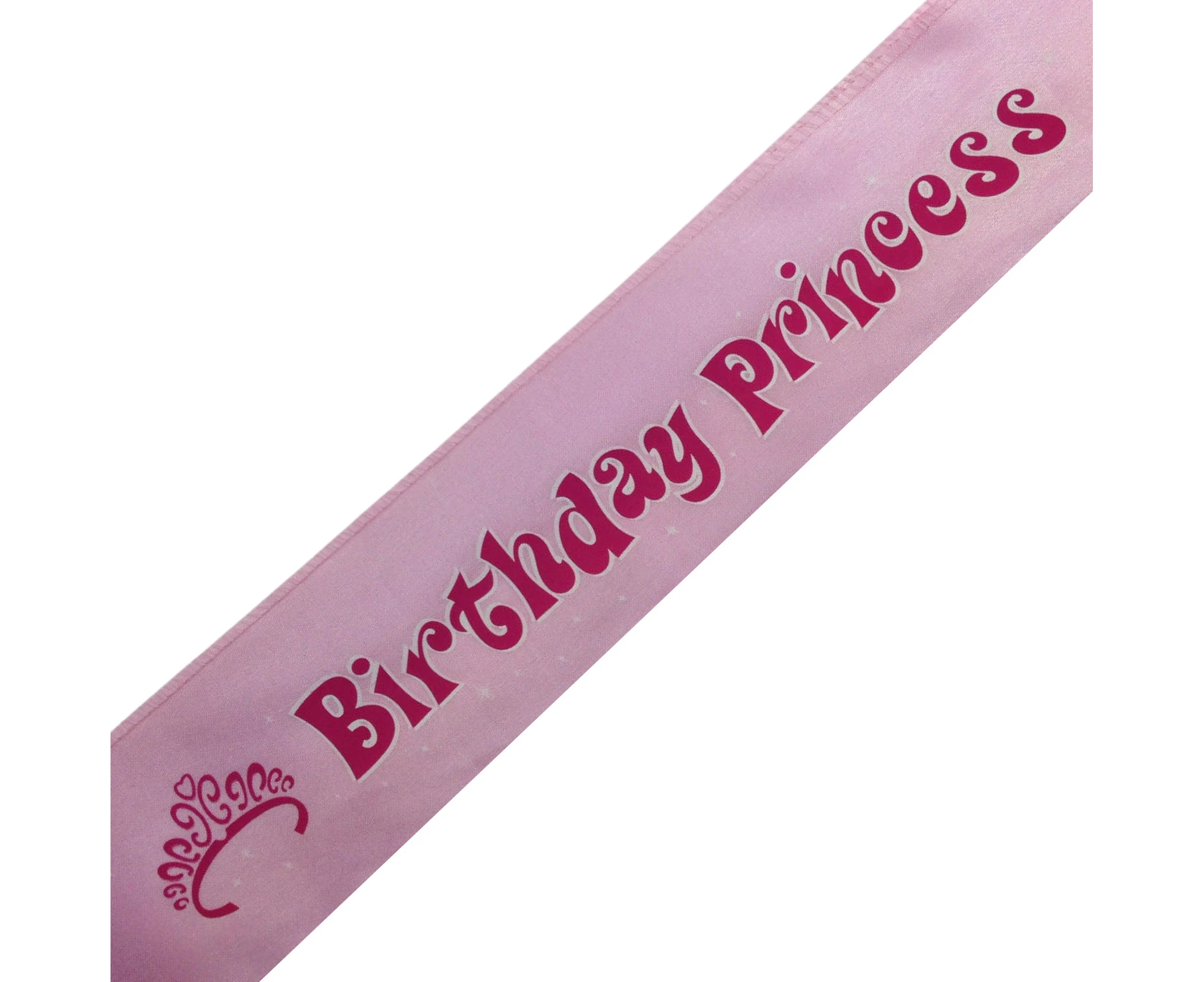 Birthday Princess Sash 21st 18th Girls Night Party Costume Celebration Bday - Pink