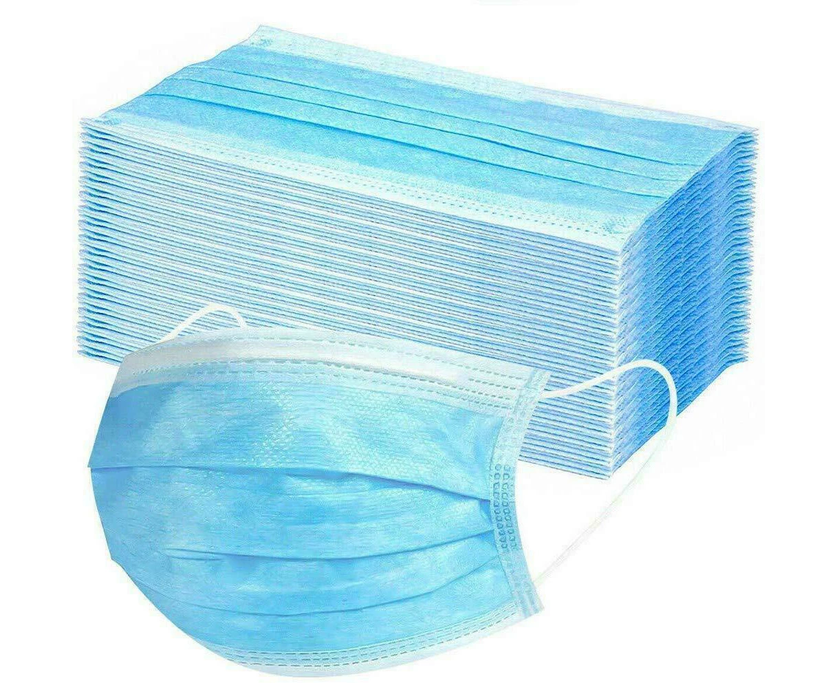 100x Disposable Surgical Face Mask Dust Mouth Guard 3 Ply Air Purifying