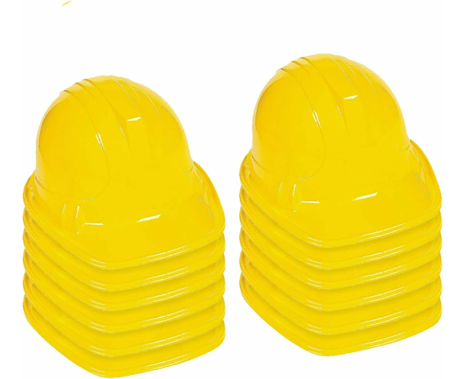 12x Kids Builder Hats Construction Costume Party Helmet Safety Cap Childrens - Yellow