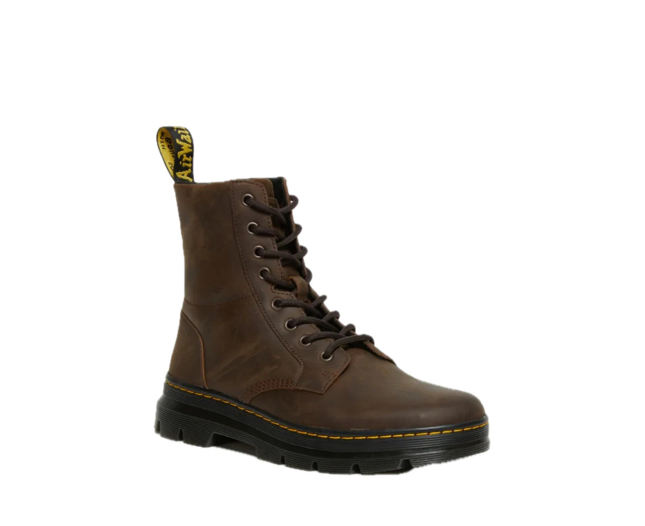 Dr. Martens Combs Leather 8 Eye Boots Shoes Combat in Crazy Horse Gaucho