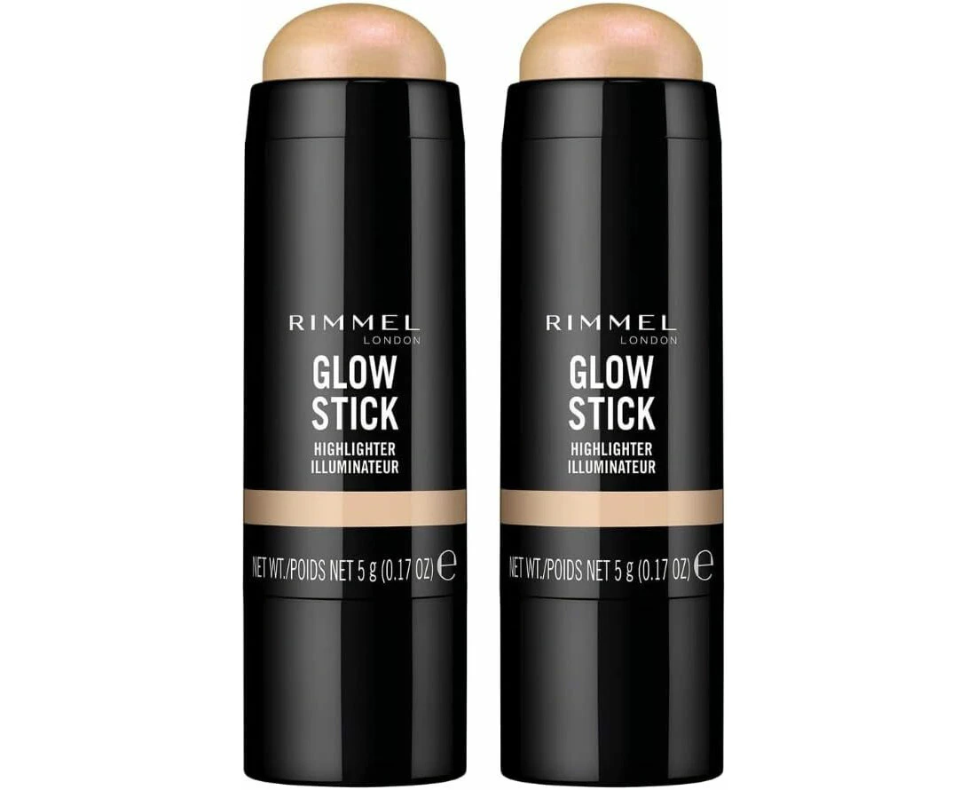 2x Rimmel 5g Glow Stick Highlighter - 002 Bold