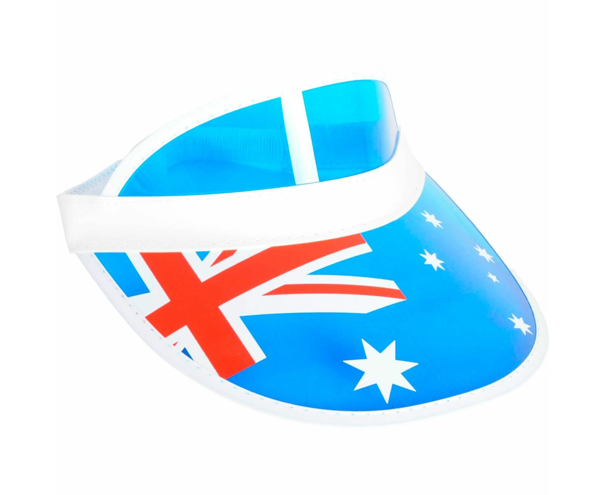 Australian Flag Plastic Visor | Patriotic Sun Hat | Party Accessory