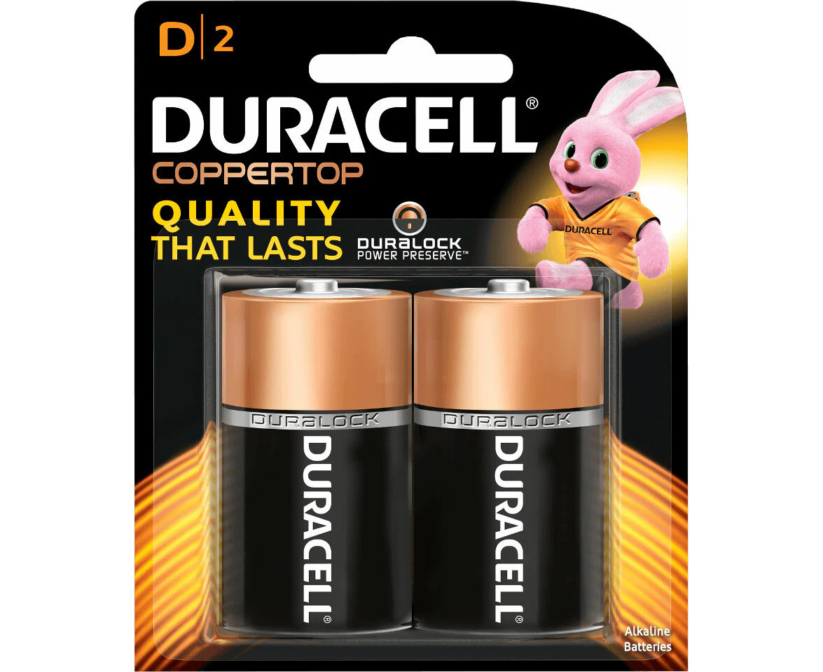 Duracell All Purpose D Batteries (2 Pack)