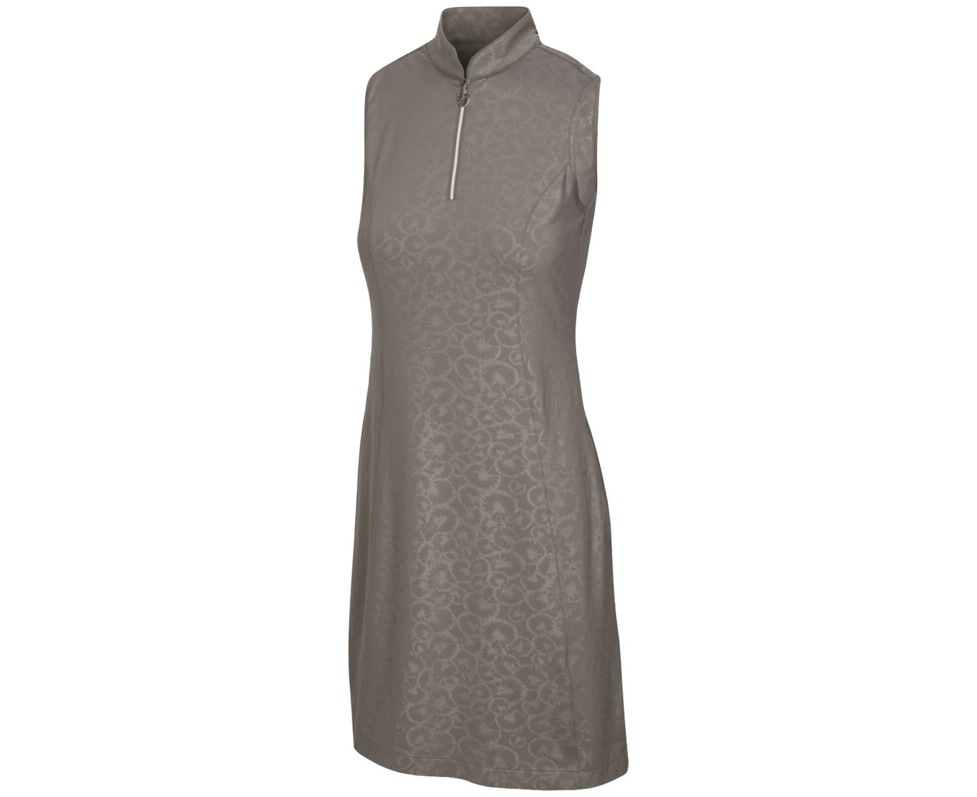 Greg Norman Gardenia Sleeveless Short Sleeve Zip Dress - Graphite